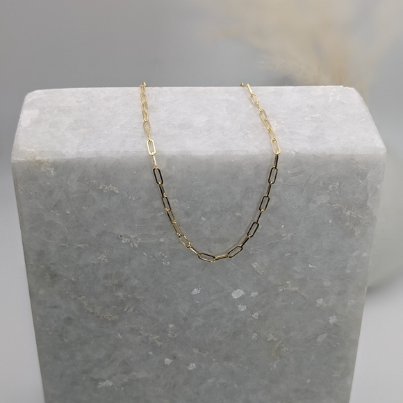 10k Paperclip chain bracelet- "Gentle - give yourself grace" - Picture 5 of 7